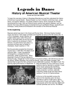 Preview of Legends in Dance  History of American Musical Theater 