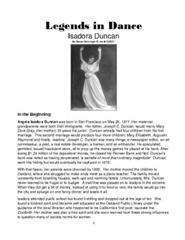 Preview of Legends in Dance - Isadora Duncan 