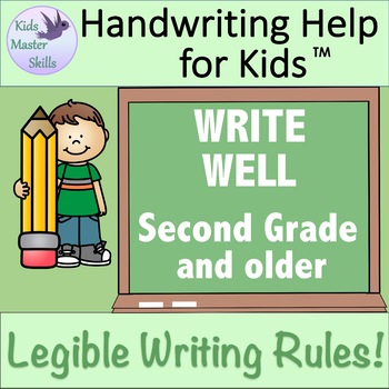 Preview of Legible Handwriting Rules WRITE WELL Workbook - Second Grade Handwriting