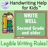 Legible Handwriting Rules WRITE WELL Workbook - Second Gra