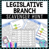 Legislative Branch Activity - Scavenger Hunt Challenge - U