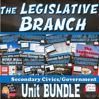 Preview of Legislative Branch | BUNDLE | Congress Unit | CIVICS | Printable & Digital