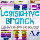 Legislative Branch Interactive Notebook Graphic Organizers