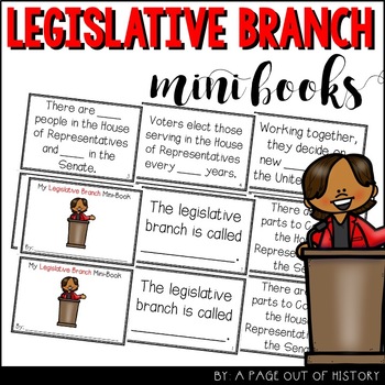 Preview of Legislative Branch Mini Books for Social Studies