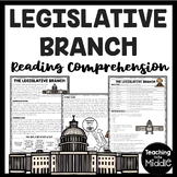 U.S. Legislative Branch of Government Reading Comprehensio