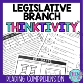 Legislative Branch Thinktivity™ Reading Comprehension - Congress