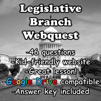 Preview of Legislative Branch Webquest