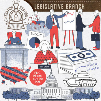 Preview of Legislative Branch of Government Clip Art, American Civics Clip Art