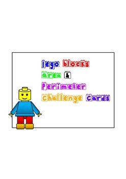 Preview of Lego Area and Perimeter Challenge Task Cards ~ FREE