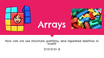 Preview of Lego Arrays and Cookie Tray Worksheet (UDL Lesson) 