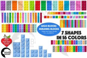 Preview of Lego Style Blocks Clipart, AMB-2775