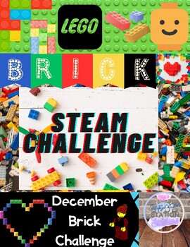 Preview of Lego Brick STEAM Challenge-December-Holiday Themed-GATE, Projects,Centers