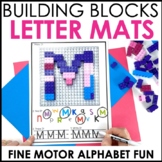 Lego Building Block - Letter Mats - Fine Motor Alphabet Ce