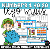 Lego Building Number Math Center Mats 1 to 10 and Teen Num