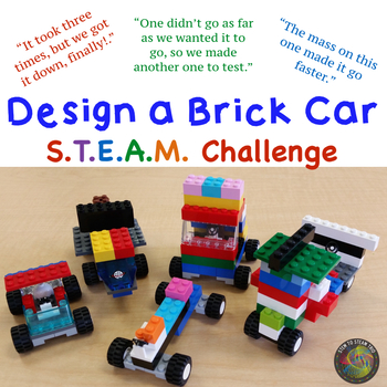 Preview of STEM Challenge Build a Brick Race Car