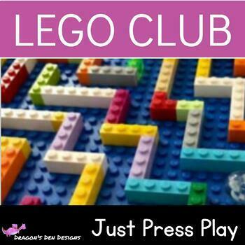 Preview of Lego Challenge For Lunch Bunch, Lego Club, Indoor Recess, Brain Break Press Play