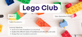 Preview of Lego Club Month 1 "Foundations"
