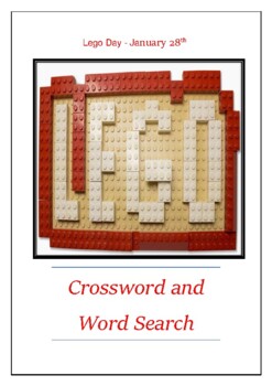 Preview of Lego Day - January 28th Crossword Puzzle Word Search Bell Ringer