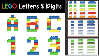 Preview of Lego/Duplo - Digits and Letters