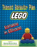 Lego Inspired Behavior Chart- EDITABLE in GSlides!