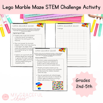Preview of Lego Marble Maze STEM Challenge Activity