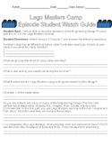 Lego Masters Summer Camp Episode Student Sheet with Lesson