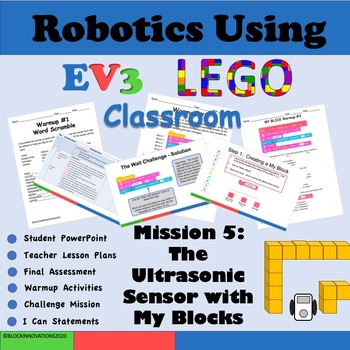 Preview of Robotics Using LEGO MindStorms EV3: Mission 5 - Ultrasonic Sensor with My Blocks