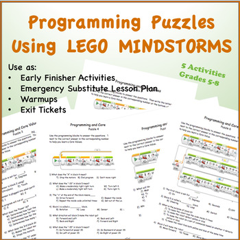 Preview of Core Value Puzzles using LEGO Mindstorms EV3 Programming Blocks