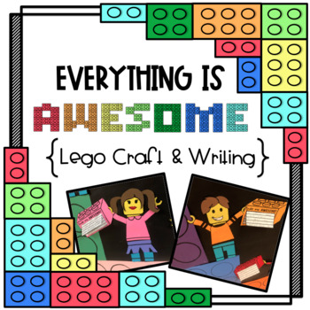 Preview of Building Brick Kid Craft and Writing | Everything is Awesome!