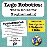 Lego Robots: Team Roles for Programming