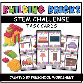 Preview of Lego Task Cards, Easy Stem Challenge Activities