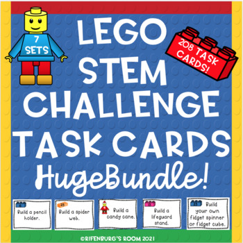 Preview of Lego STEM Task Cards Mega Bundle - 7 Sets of Task Cards- 208 Task Cards Total!