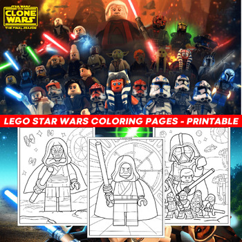 Preview of Lego StarWars Coloring Pages for Kids & All Fans - Star Wars Printable