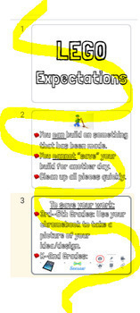 Preview of Lego Station Expectations, STEM, Printable Signs, Classroom Management