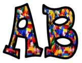 Lego Style Alphabet Bulletin Board Letters