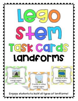 Preview of Lego Task Cards: Landforms