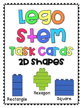 Preview of Lego Task Cards: 2D Shapes