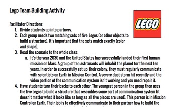 Preview of Lego Team-building Activity