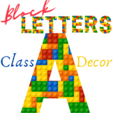Back to School Brick Letters Classroom Decorations Alphabe