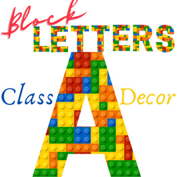 Preview of Back to School Brick Letters Classroom Decorations Alphabet Letters
