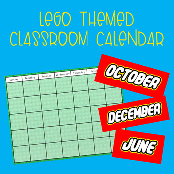 Preview of Lego Themed Classroom Calendar