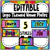 Lego Themed Name Plates