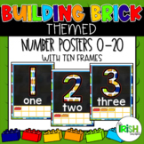 Building Brick Themed Number Posters with Ten Frames 0-20