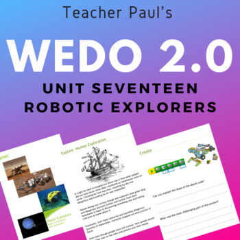 Preview of Lego WeDo 2.0 - Science Unit Seventeen - Moonbase (robotic explorers)