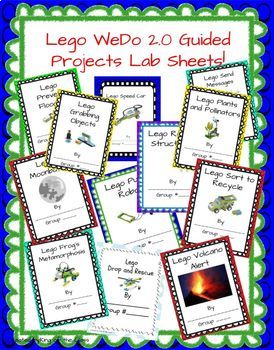 Preview of Lego Wedo 2.0 Guided Projects Lab Sheets Bundle