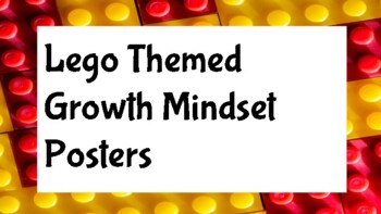 Preview of Lego themed Growth Mindset Posters