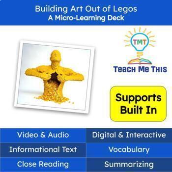 Preview of Legos Art Informational Text Reading Passage and Activities