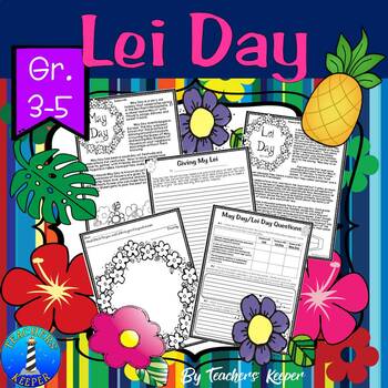 Preview of Lei Day  for May Day Literacy Tasks 