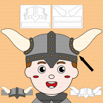 Preview of Leif Erikson Activities Hat Craft Viking Helmet Crown Headband Worksheets Unit