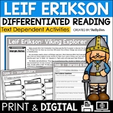 Leif Erikson Viking Reading Passage and Comprehension Worksheets